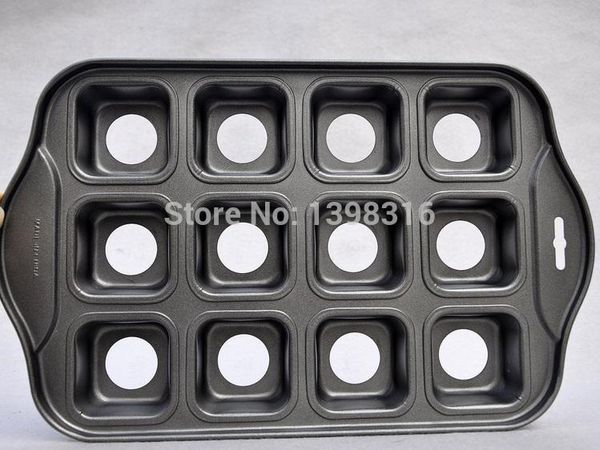 

оптовая продажа-бесплатная доставка квадратная форма 12 мини-чизкейк пан