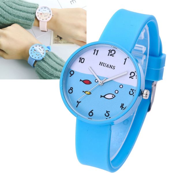 

2019 kid fashion quartz watches children lovely cartoon wristwatch gift for boy girl clock, Blue