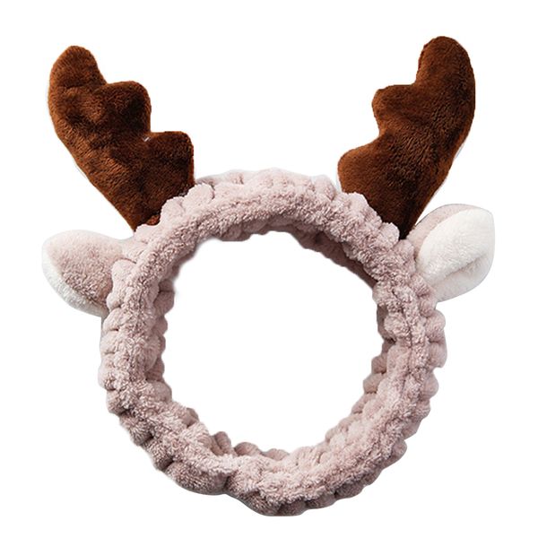 

2019 new cat ear headband women girls velvet antlers hairband headwear christmas headdress face washing