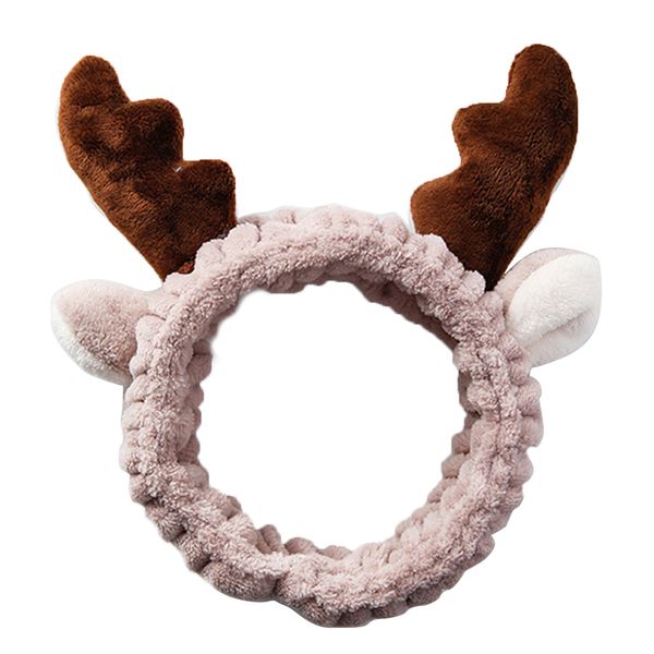 

2019 new cat ear headband women girls velvet antlers hairband headwear christmas headdress face washing