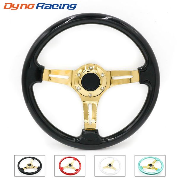 

racing gold car 350mm 14inch steering wheel abs steering wheel