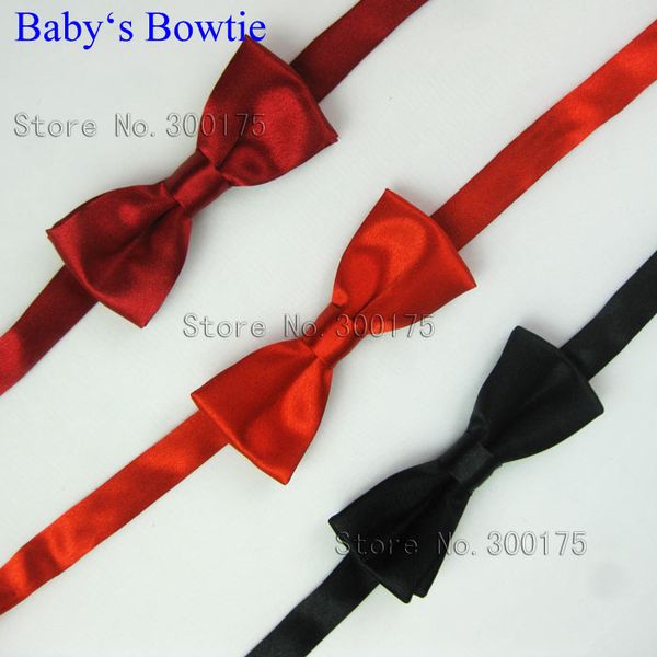

baby boy fashion solid plaid bow ties school suite accessories wedding tie children student gravatas tuxedo, Black;gray
