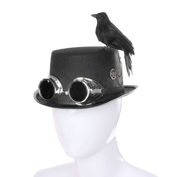 

diy vintage steampunk crow hat halloween party hat party accessories