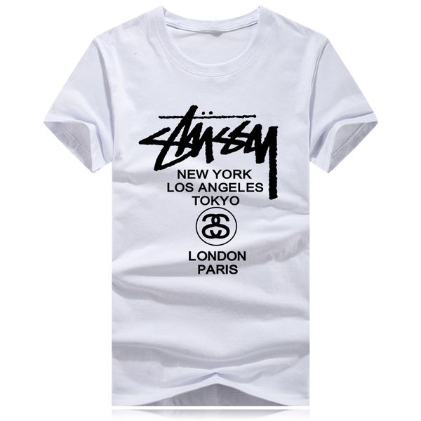 

2019 fashion summer leisure style 9 color men women t shirt 100% cotton men short sleeve o-neck round bottom long back s-5xl, White;black