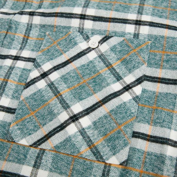 

b.x popular logo large men's wear low-key plaid casual shirt, White;black
