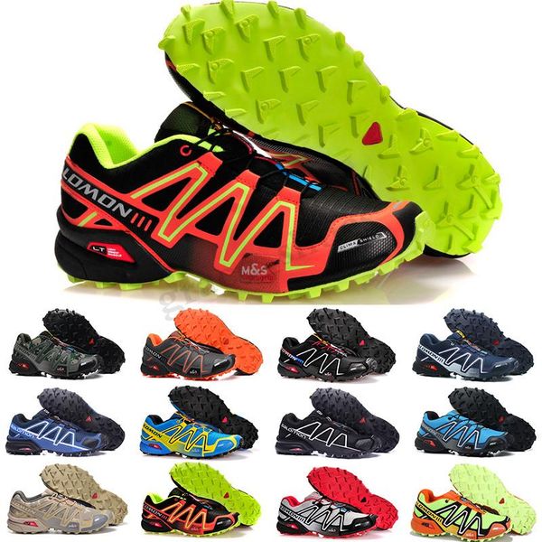 

новый 2018 новый zapatillas speedcross 3 4 кроссовках мужчины walking открытый спортивная обувь скорость по пересеченной athletic кроссовки, Black;brown