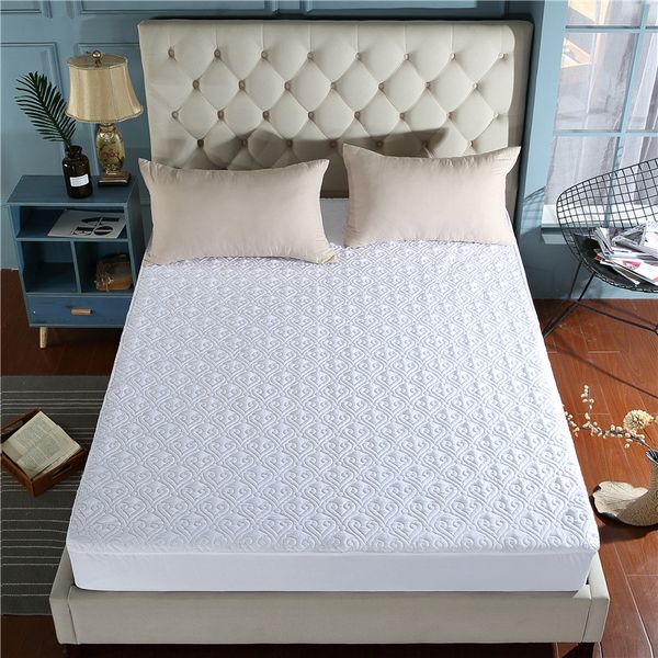 

2019 new luxury quilted fitted mattress pad cover mattress protector bed protection pad cover dust proof adjustable