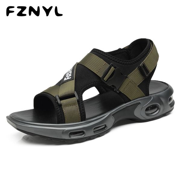 

fznyl men outdoor sandals 2019 air cushion shockproof beach shoes male breathable non-slip sport sandal zapatos de hombre