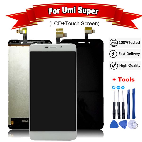 

Для Umi Super ЖК-Дисплей + Сенсорный Экран 100% НОВЫЙ ЖК-Дигитайзер Замена Стеклянной Па