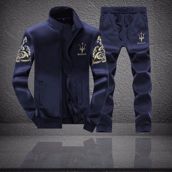 

luxury sweat suits 2 pic embroidery polo tracksuit collar cardigan mens sweatsuit thickening warmth retention mens designer hoodies set, Gray