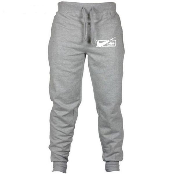 

2018 new print logo gym men's jogging casual jogging pants pantalon men's sportswear bodybuilding pants, Black