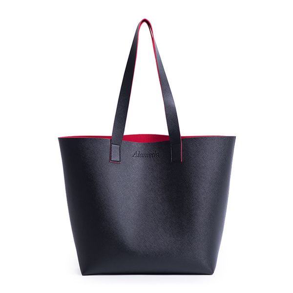 

women tote bag faux leather handbags casual ladies shoulder bags for shopping black drop shipping