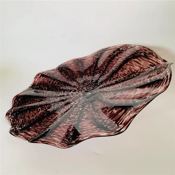 

hand blown glass plate wall decor custom glass wall art living room decor chihuly style customzied glass plates wall lamps