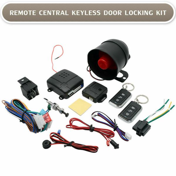 

universal car alarm system immobiliser central locking +2 remotes + sensor