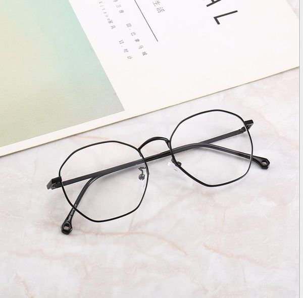 

retro metal flat glasses full frame optical glasses, White;black