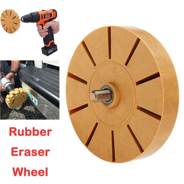 

1pc 2019 rubber eraser wheel adhesive sticker pinstripe decal graphic remover rubber 100 mm eraser wheel