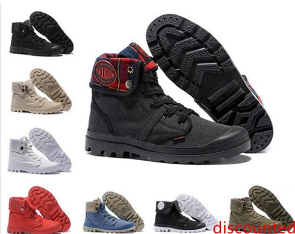 

designer shoes palladium pallabrouse men high-army military ankle boots canvas sneakers casual shoes man anti-slip sport shoes