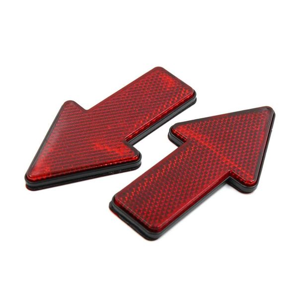 

uxcell 2pcs red plastic arrow shape vehicle car reflector reflective plate sticker