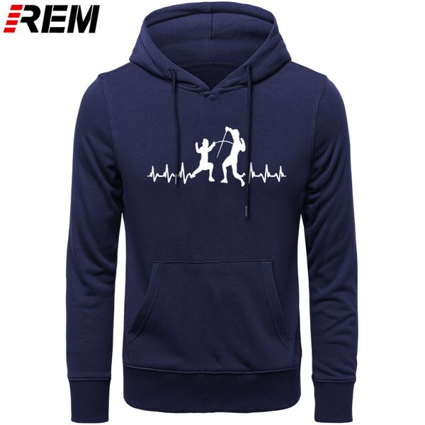 

rem style hoodies men o-neck summer its in my heartbeat fencing uk p&p perfect fencing gift or present hoodies, sweatshirts, Black