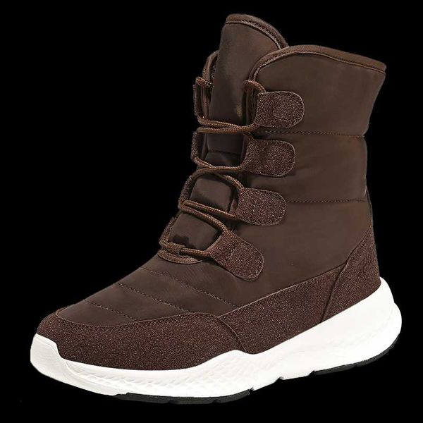 

fashion snow boots female winter waterproof warm platform women boots high boats fur winter for women botas de nieve mujer, Black