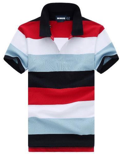 

лето мужчины радуга поло малый pony вышивки dazzle мужская мода хлопка с коротким рукавом полосатой polos мужчина джерси tops tee, White;black