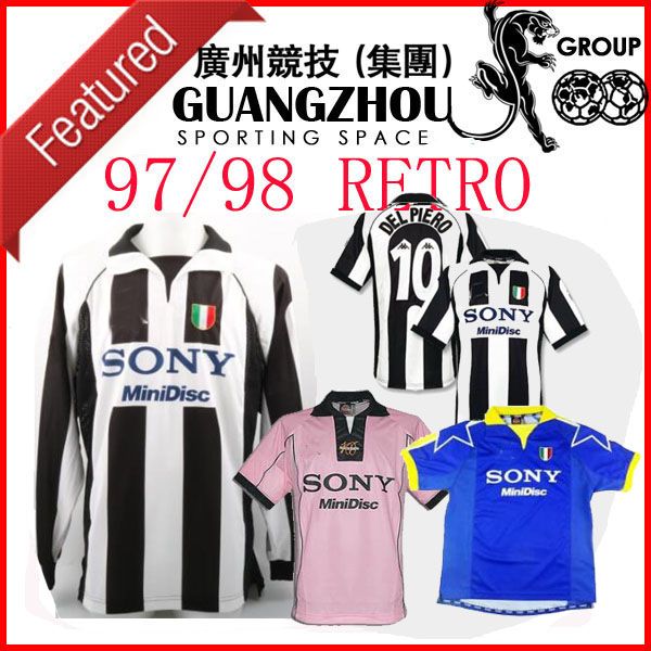 

1997 1998 juventu zidane retro occer jer ey long leeve third 2nd blue away del piero 97 98 jer ey inzaghi 9 l football hirt
