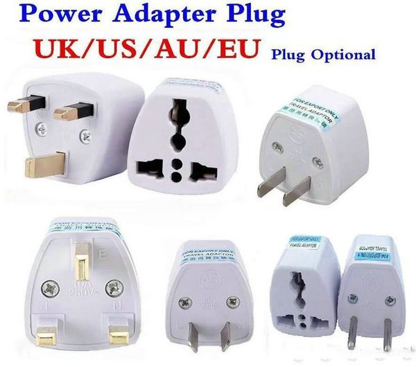 

universal travel adapter eu us au to uk ac travel power plug charger adapter converter 250v 10a socket converter white