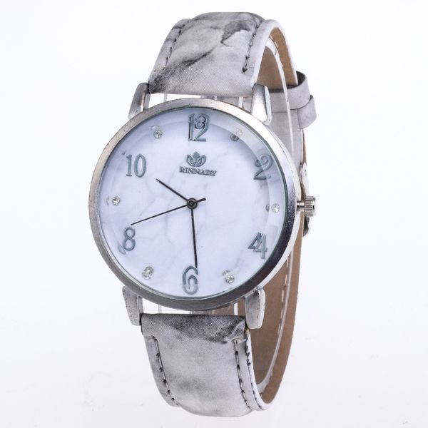 

classic casual marble style simple and elegant ladies watch leather quartz female watch brand female women, Slivery;brown
