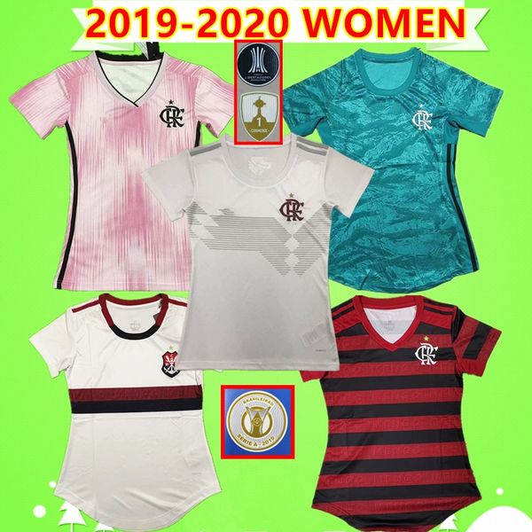 

women flamengo soccer jerseys 70th white 19 20 goalkeeper b.henrique diego 2019 2020 ladies football shirts girls brazil camisa de futebol, Black;yellow