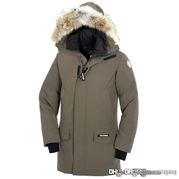 

19ss канада утка вниз куртка открытый толстый mens дизайнера куртки роскошные зимняя куртка с капюшоном мех теплый гусь вниз пальто размер s, Black