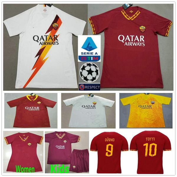 

2019 2020 a roma occer jer ey zaniolo nainggolan totti dzeko perotti de ro i pa tore cu tom home away rome man kid woman football hirt