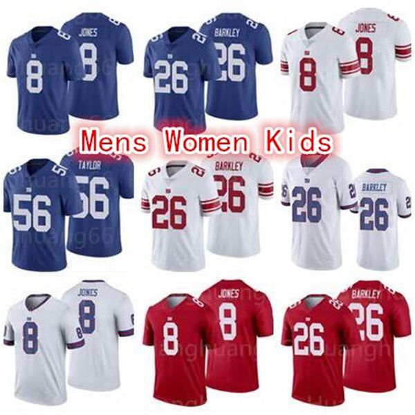 

giant 8 daniel jones 26 saquon barkley jersey mens 10 eli manning 87 shepard 56 lawrence taylor jersey women youth, Black;red