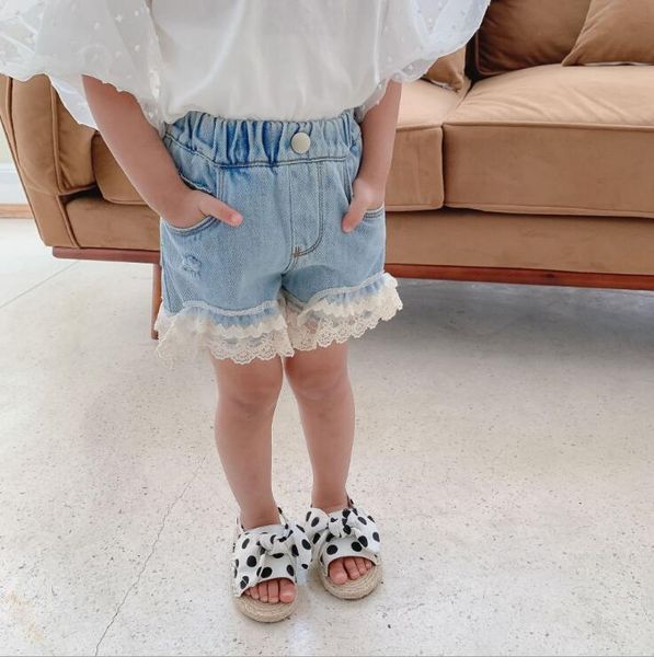 

2020 new girls denim shorts patchwork summer fashion girls shorts 1-6t ho771, Black
