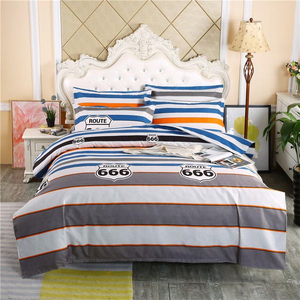 

multicolored stripes bedding set chromatic bed set twin  king size bed sheet soft skin affinity duvet cover