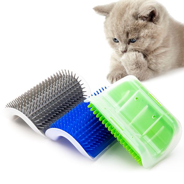 

pet cat self groomer grooming tool hair removal brush comb for dogs cats hair shedding trimming cat massage device with catnip other cat sup