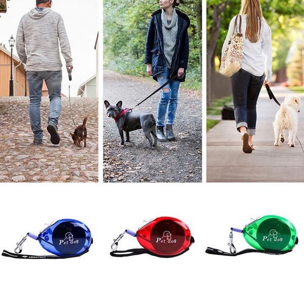

2.5m automatic dog training walking traction belt traction rope adjustable wristband sound key chain fd