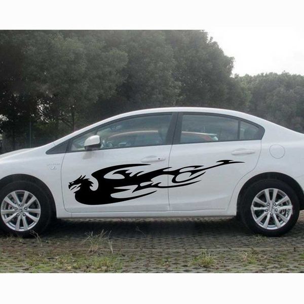 

car 2pcs/set phoenix totem car stickers body personalized decorative decals