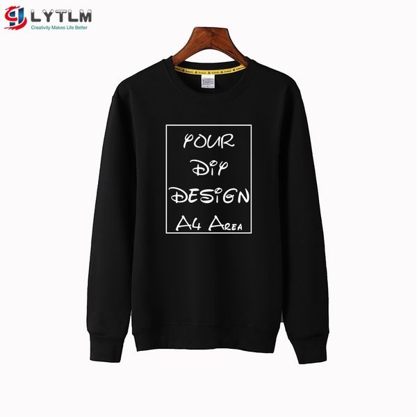 

lytlm custom logo hoodie toddler girl clothes thin terry bluzy chlopiece kids sweatshirt with print toddler boy long sleeve, Black