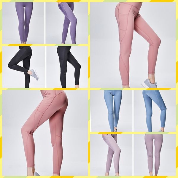 

2019 полые йога длинные брюки с карманами женский бег фитнес стрейч быстросохнущие колготки высокая талия тренажерный зал одежда тонкие брюк