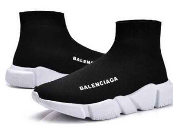 

Red black peed trainer ca ual hoe man woman ock boot with box tretch knit ca ual boot race runner neaker high b5