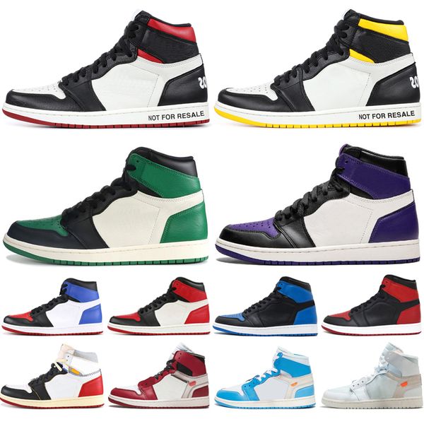 

1 3 mens basketball shoes chicago bred banned black toe royal blue fragment rookie of the yea 1s men sport sneaker designer trainers #3, White;red