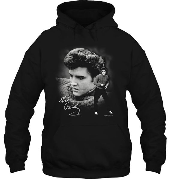 

мужчины hoodie красивый очаровательный шаблон актер элвис пресли женщины streetwear, Black