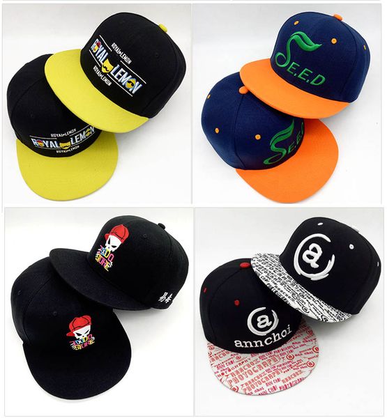 Fashion-mut fábrica Atacado Hip Hop Caps Snapback Logotipo Personalizado / Letra ALANDA BRIG HIP HOP UNISEX BASEBAL Chapéu ajustável