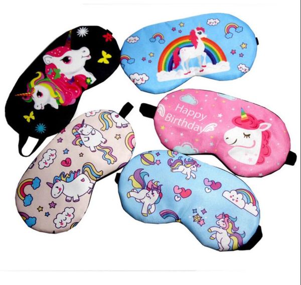 

new styles cartoon unicorn shading sleep eye mask lunch break blindfold animals cute sleeping mask for student kids christmas gifts