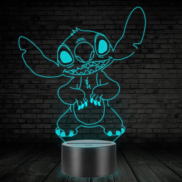 

Панель 3D LED лампа Спальня стежка Таблица Night Light Акриловые USB кабель 7 цветов Измене