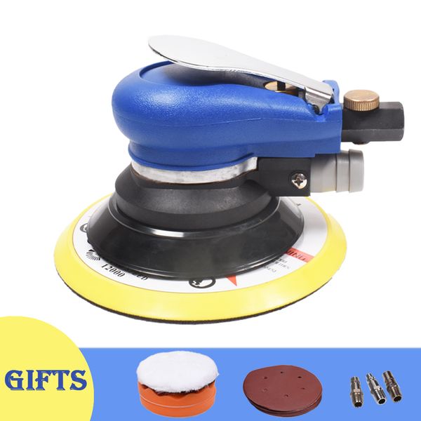 

6" random orbit air sander pneumatic grinding sanding polishing machine car polisher dual action with vacuum sanding discs pads