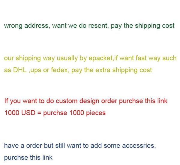 

this link for oem order custom design order or pay the extra shipping