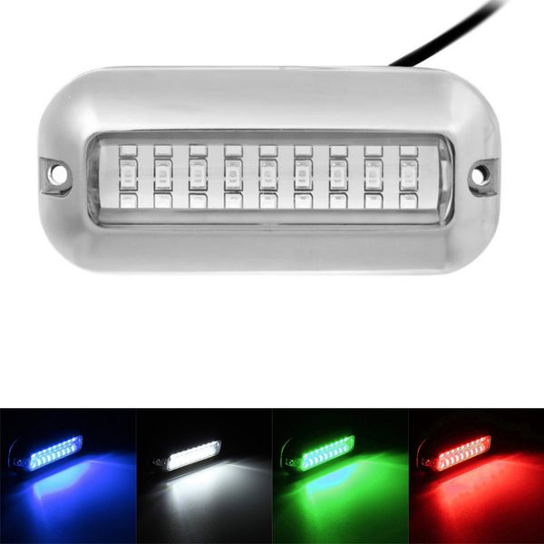 

50w stainless steel marine boat 42 led underwater pontoon transom light
