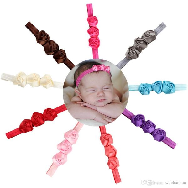 

baby headbands rose flowers elastic garlands headbands girls infant hairbands kids children hair accessories beach summer head bands, Slivery;white