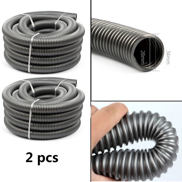 

2 pcs universal plastic vacuum hose spiral corrugated pipe 28mm inner dia